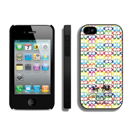 Coach Logo Multicolor iPhone 4 4S Cases AUE | Women